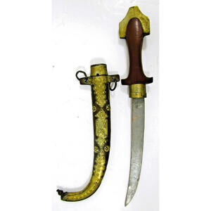 Antique Dagger (Jambiya) with Sheath 18th Century Moroccan